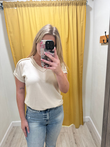 Cream Vintage Top