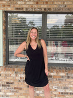 Black Basic Swing Dress