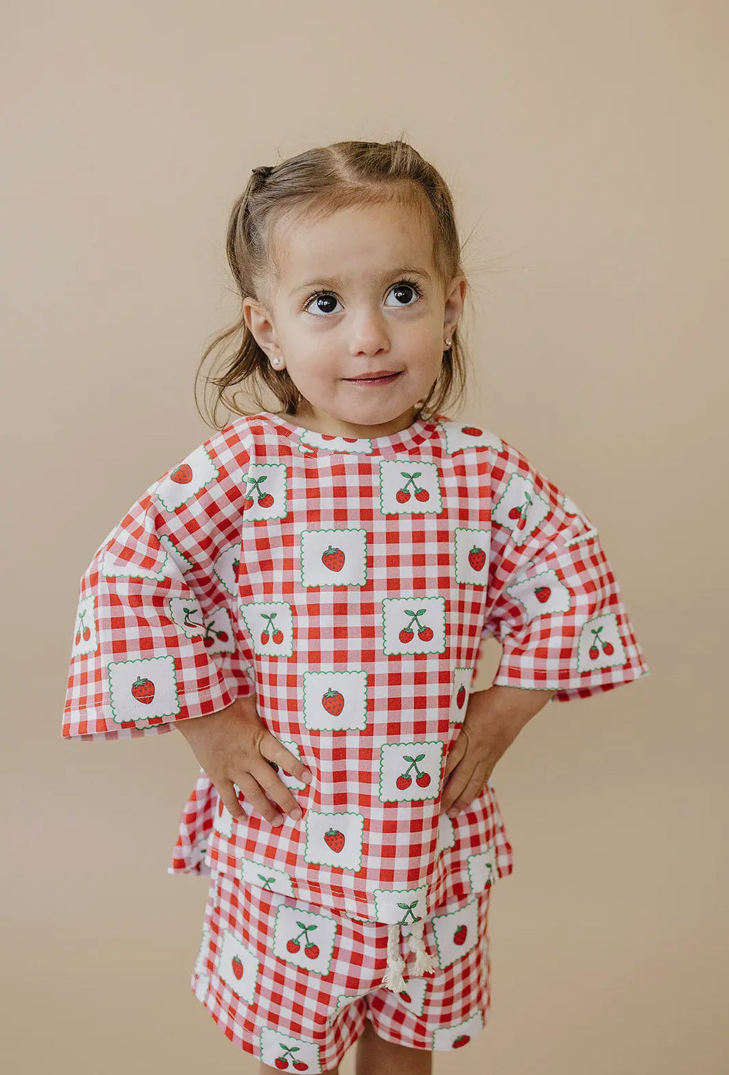 Strawberry Gingham Set