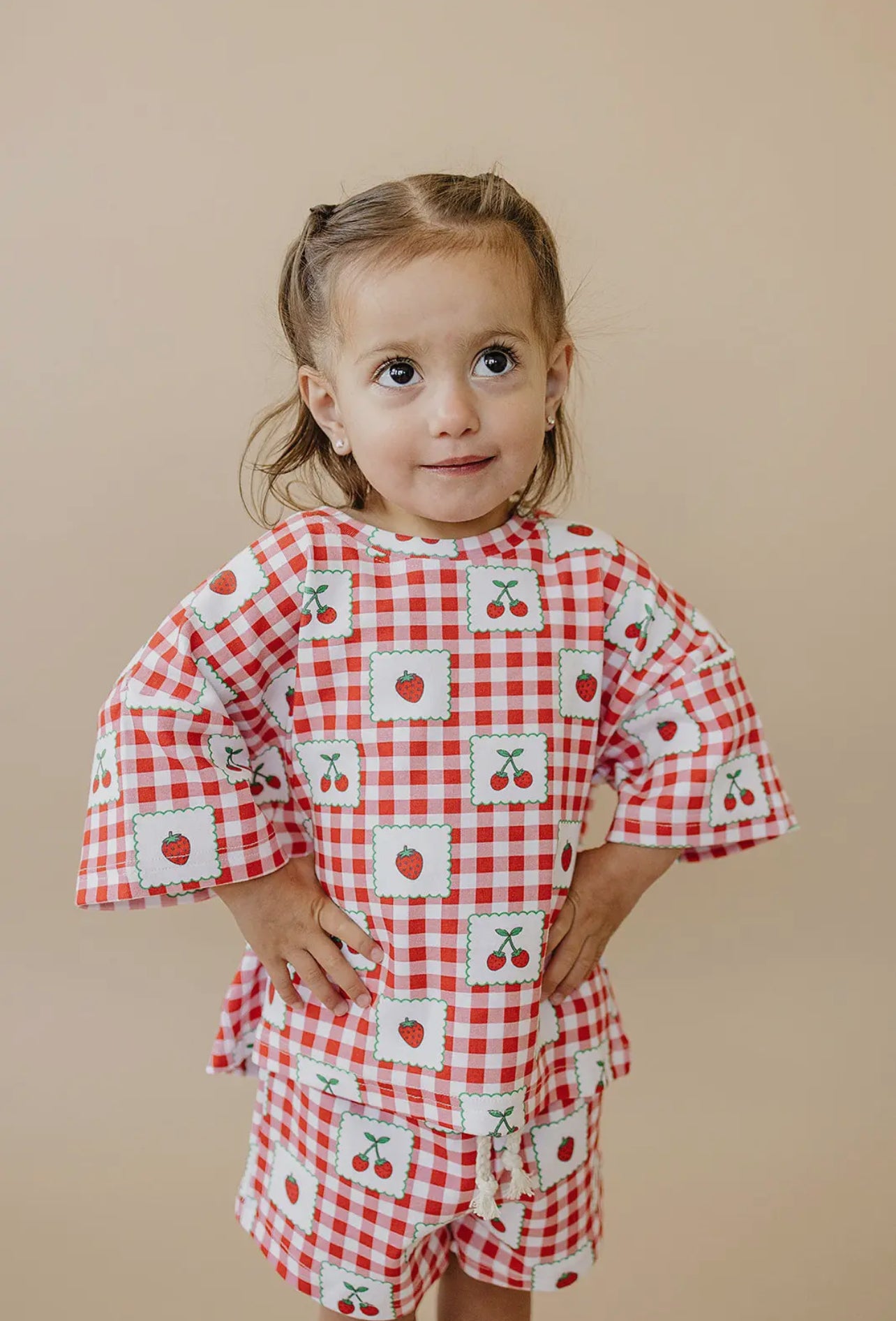 Strawberry Gingham Set