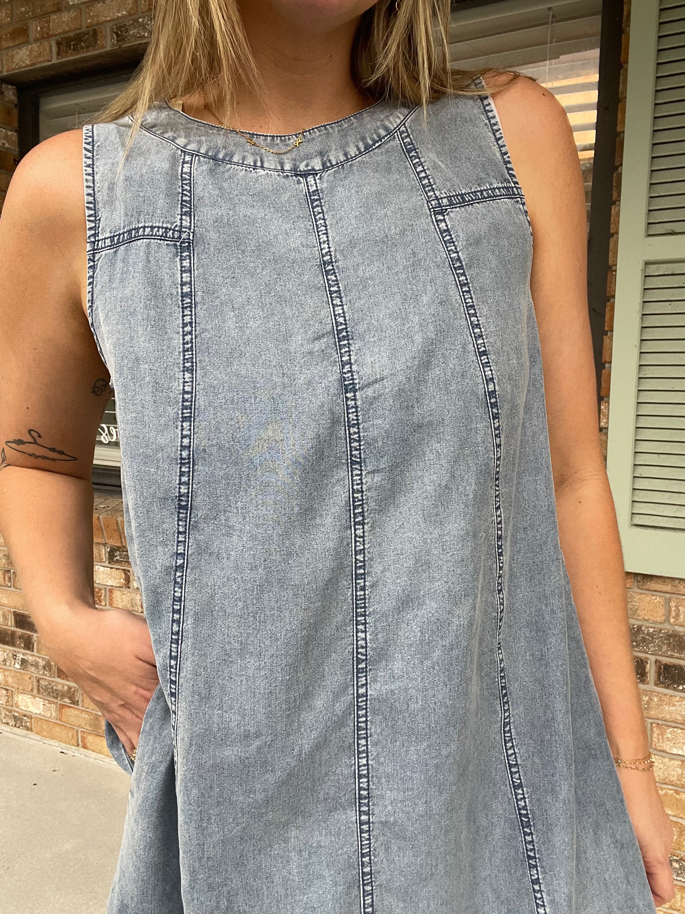 Blue Jean Beauty Shift Dress