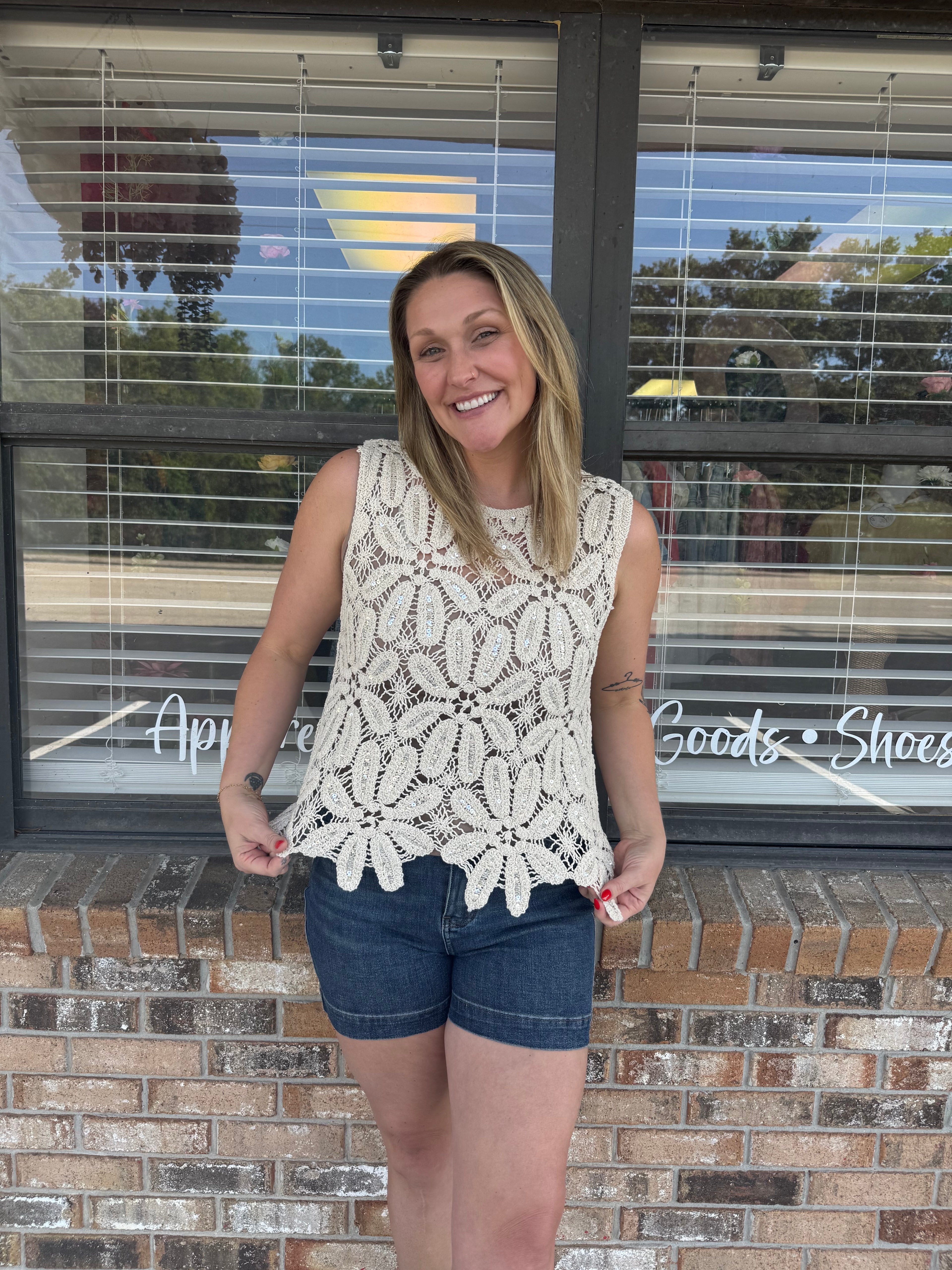 Sand-dollar Sparkle Top