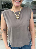 Latte Run Taupe Tank