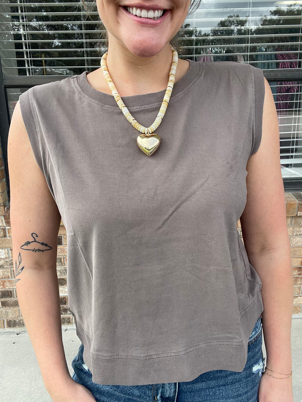 Latte Run Taupe Tank