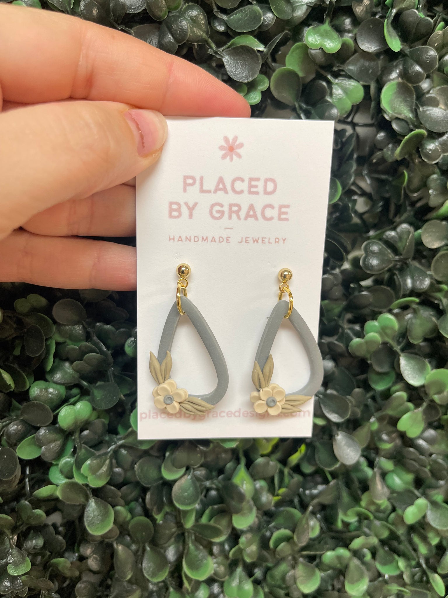 Blue Floral Dangles