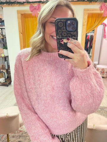 Cozy Coral Knit Sweater