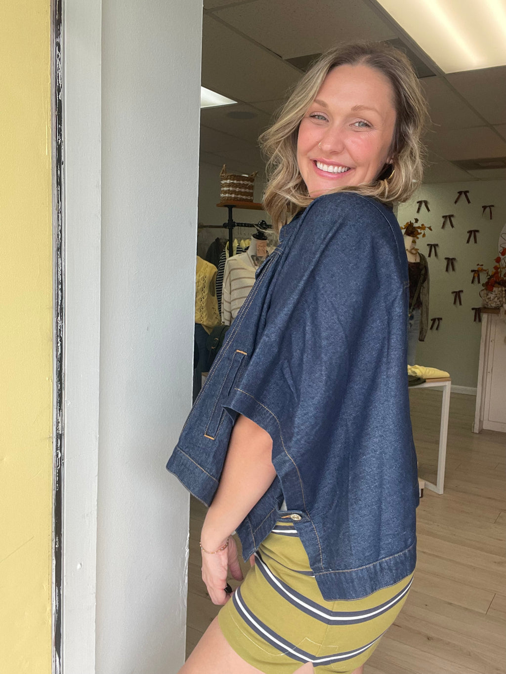 Denim Days Poncho Top