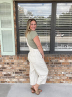 Oat Striped Overalls