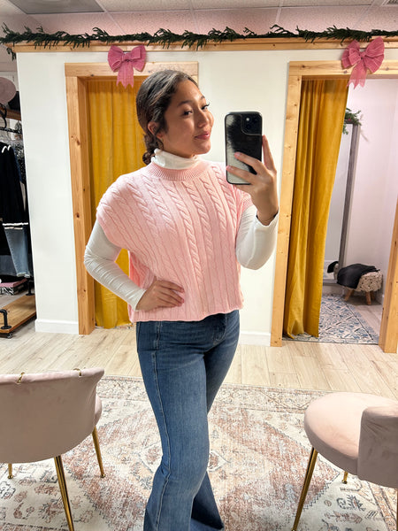 Pink Frost Sweater Top