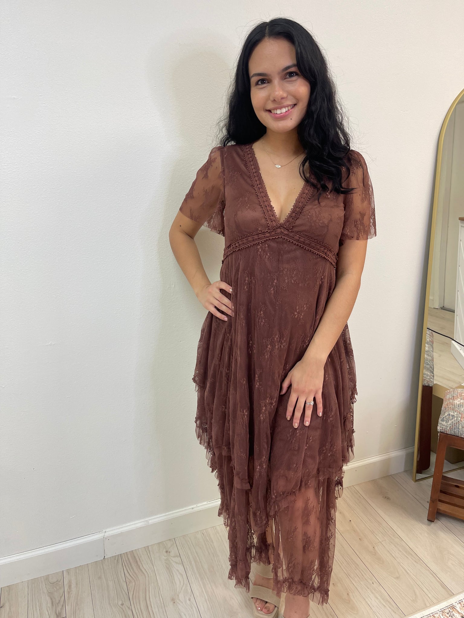 Chestnut Lace Dress