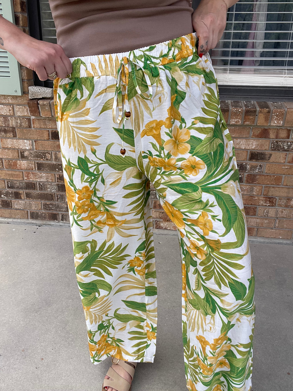 Golden Palm Pants
