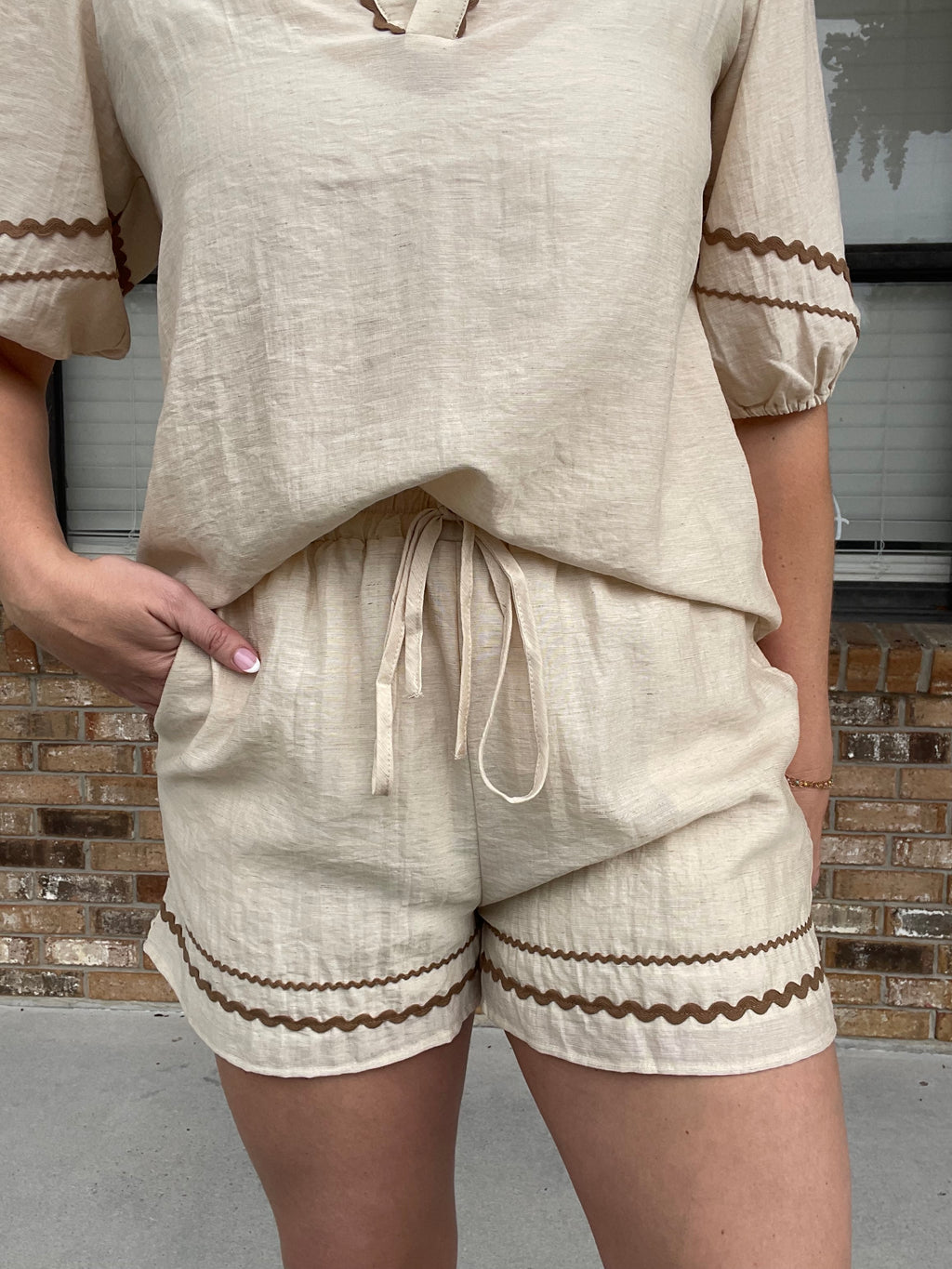 Autumn Stroll Linen Shorts