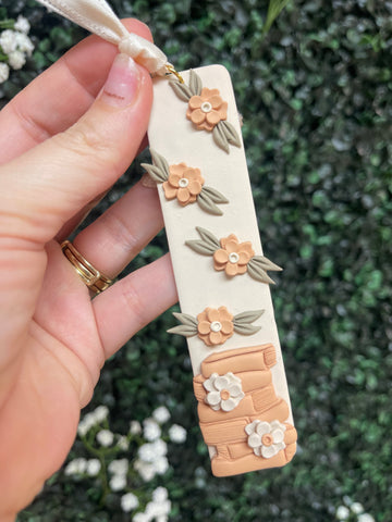 Clay Yellow Floral Bookmark