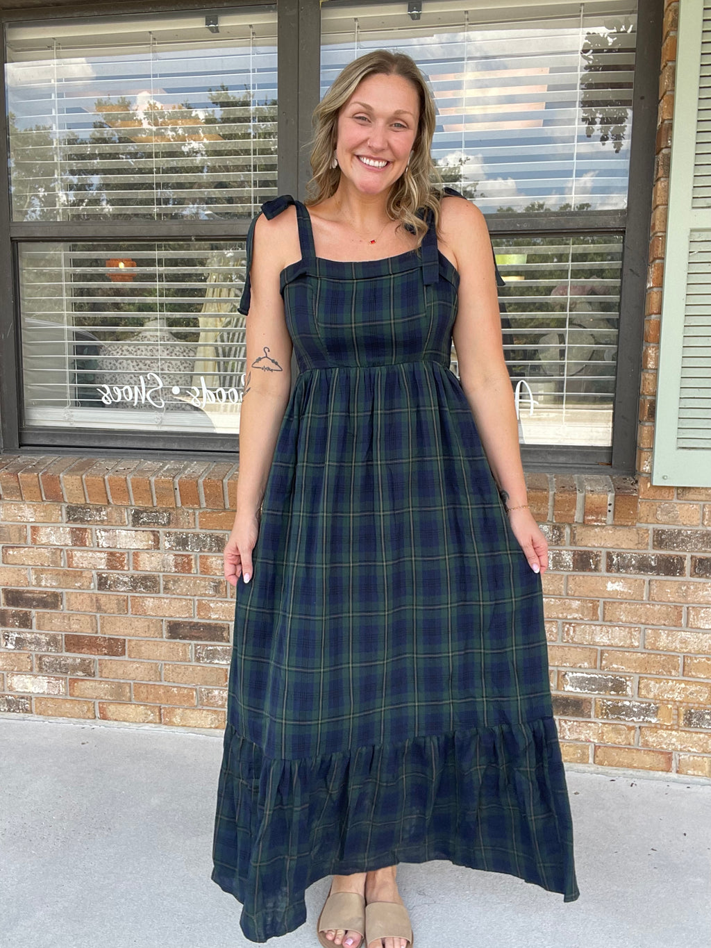 Highland Honey Plaid Maxi