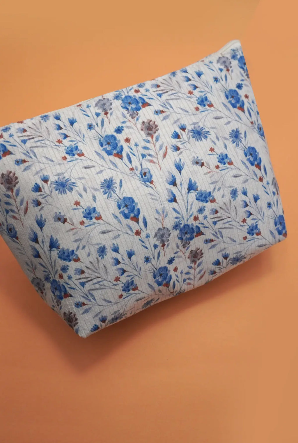 Cosmetic Blue Floral Bag
