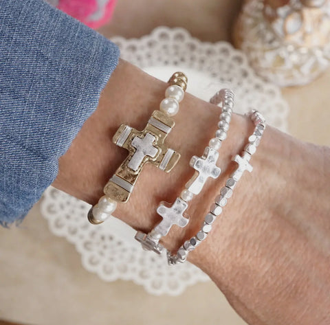 Cross Silver Set