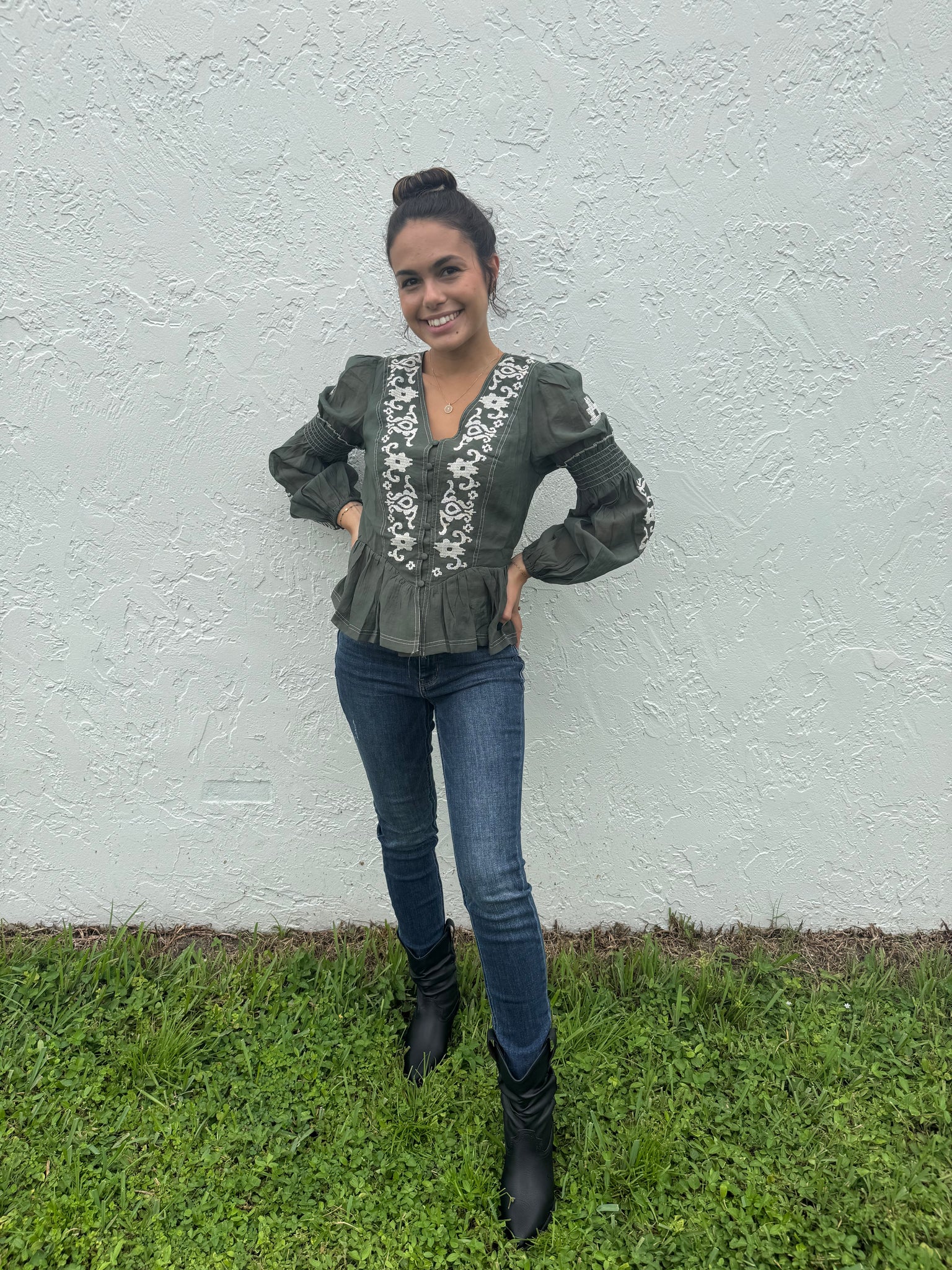 Forest Embroidered Blouse