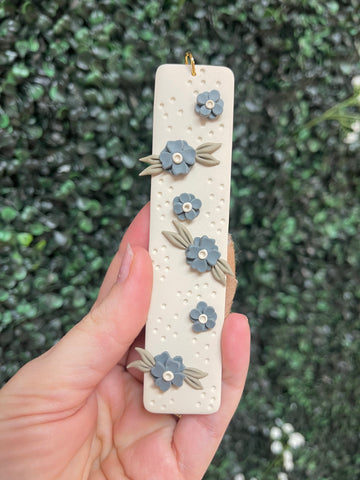 Blue Floral Bookmark