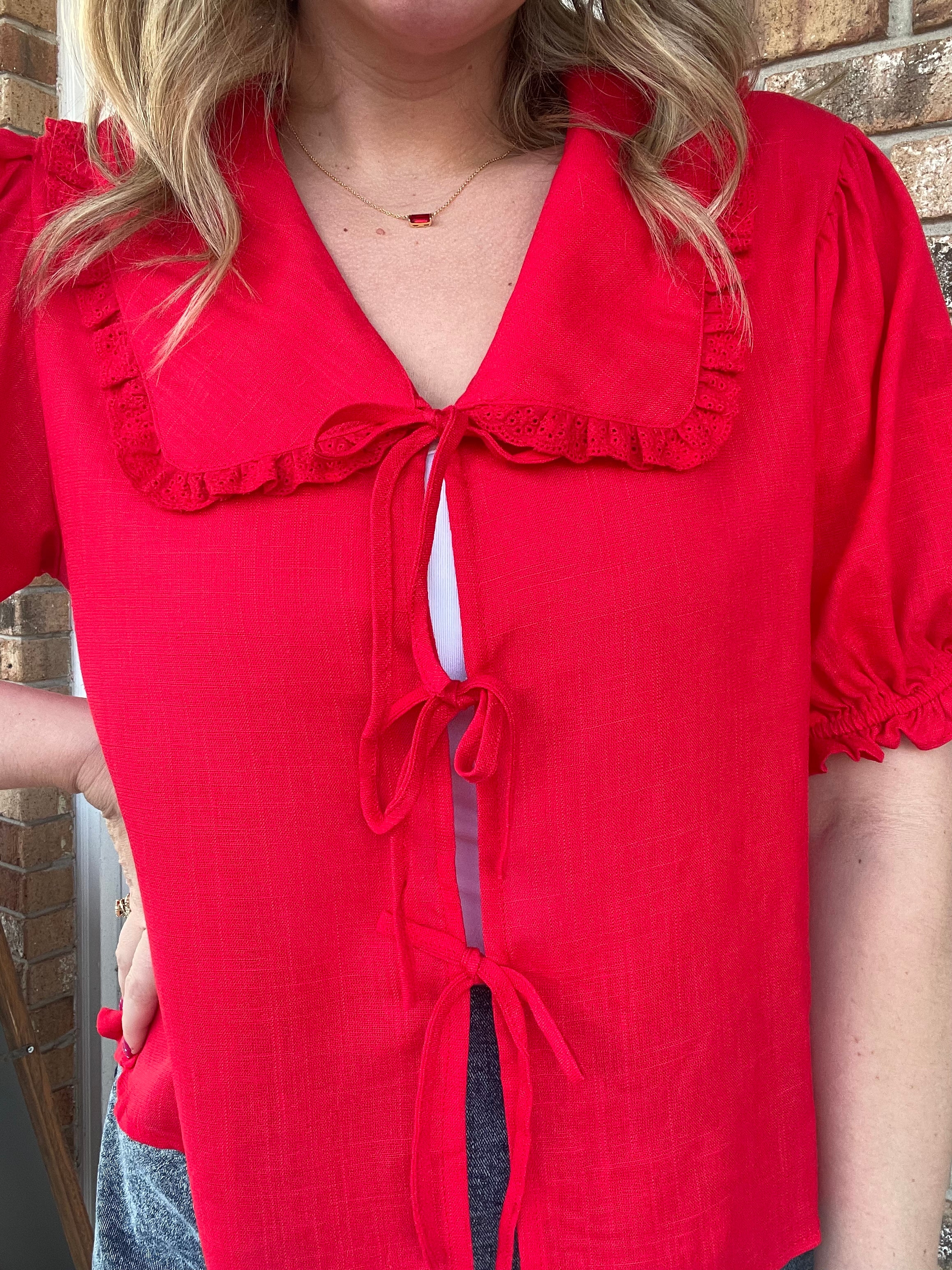 Ruby Tie Blouse