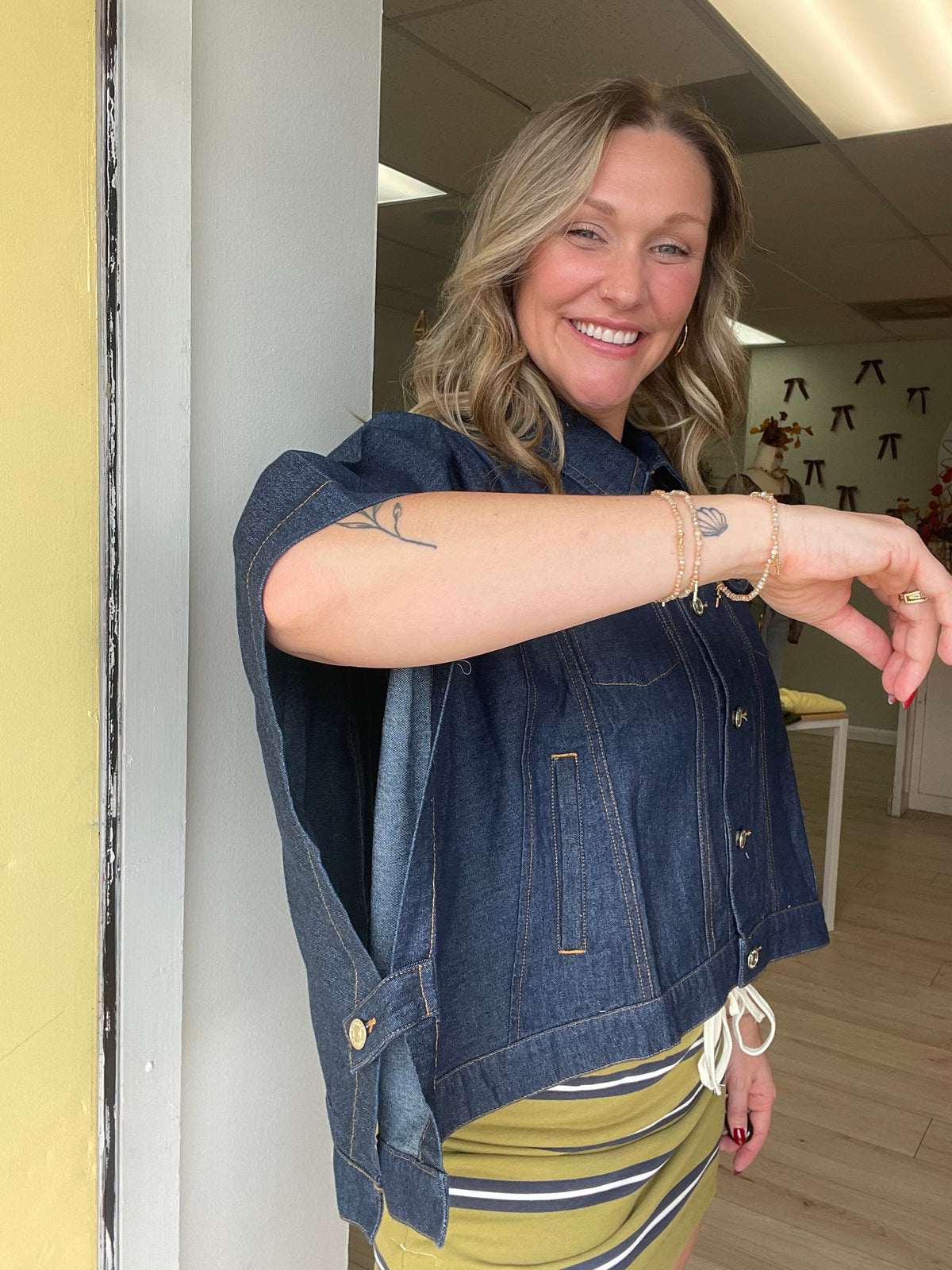 Denim Days Poncho Top