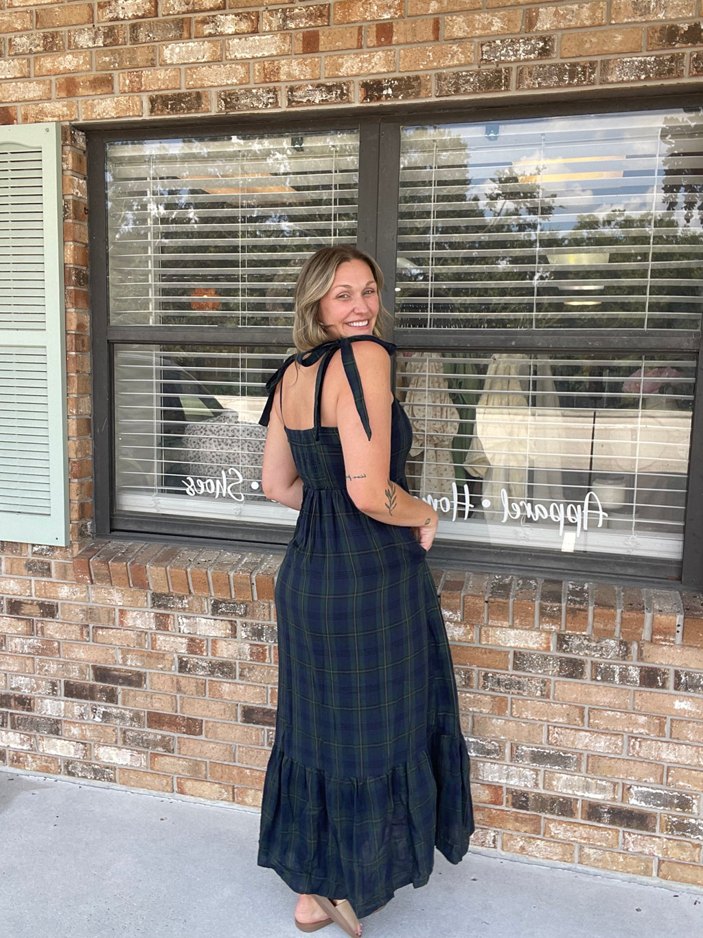 Highland Honey Plaid Maxi