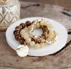 Crisp Brown set of 3 bracelet