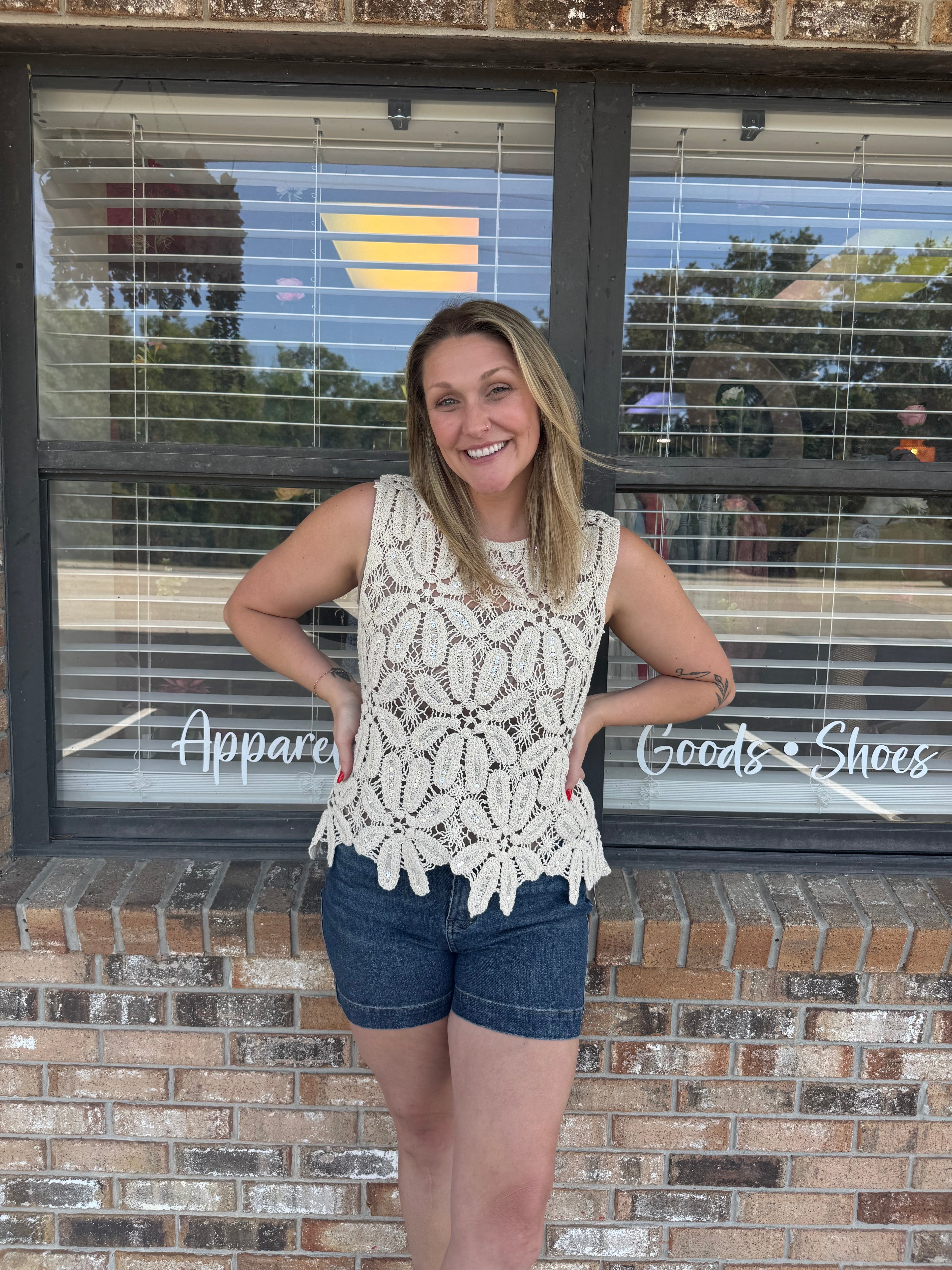 Sand-dollar Sparkle Top