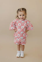 Strawberry Gingham Set