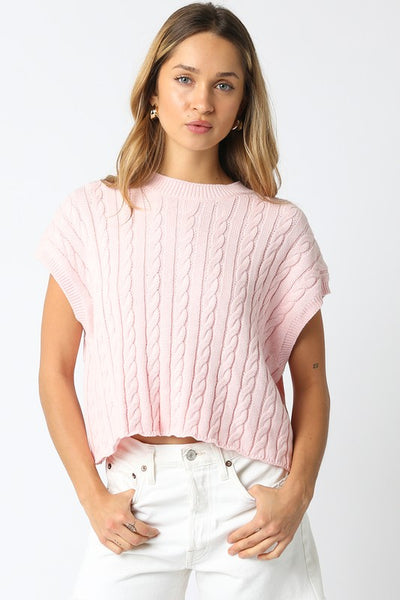 Pink Frost Sweater Top