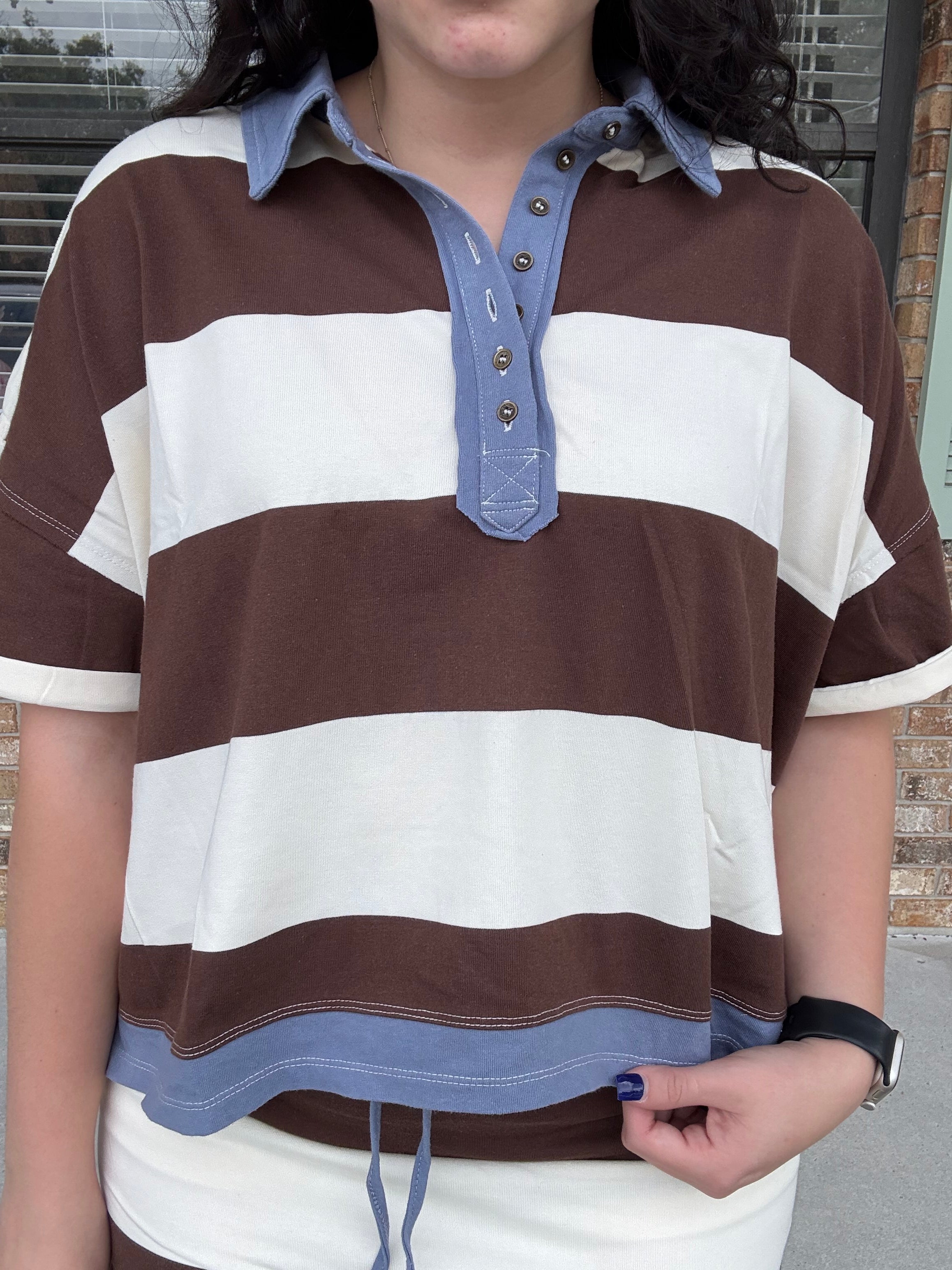 Blueberry Mocha Polo Top