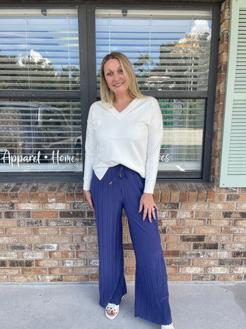 Blue Ripple Pants