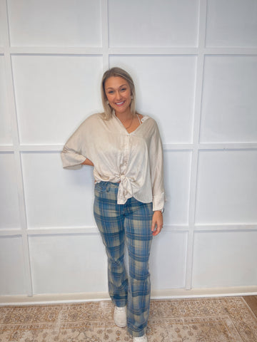 Harvest Plaid Judy Blue Jeans