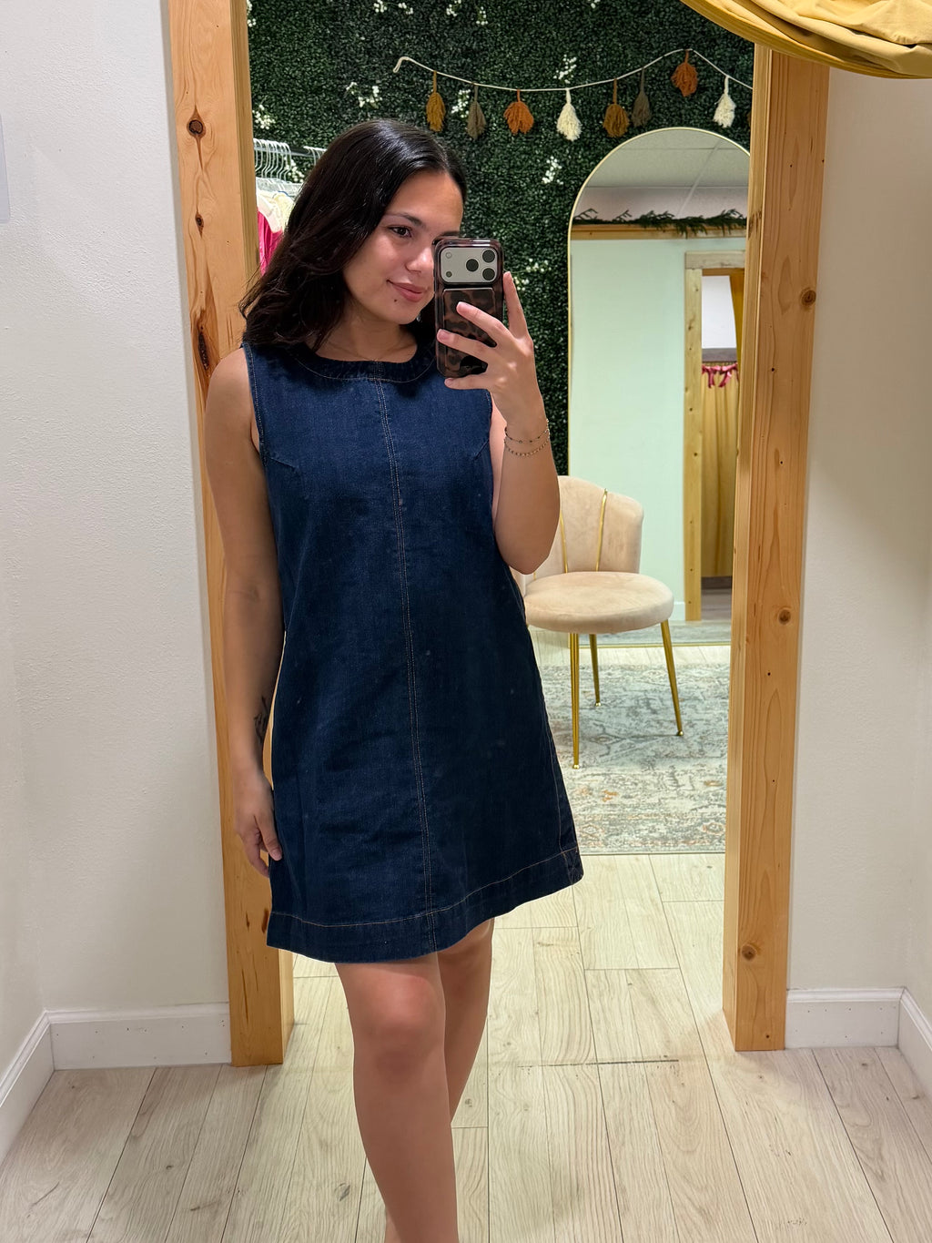 Effortless Denim Shift Dress