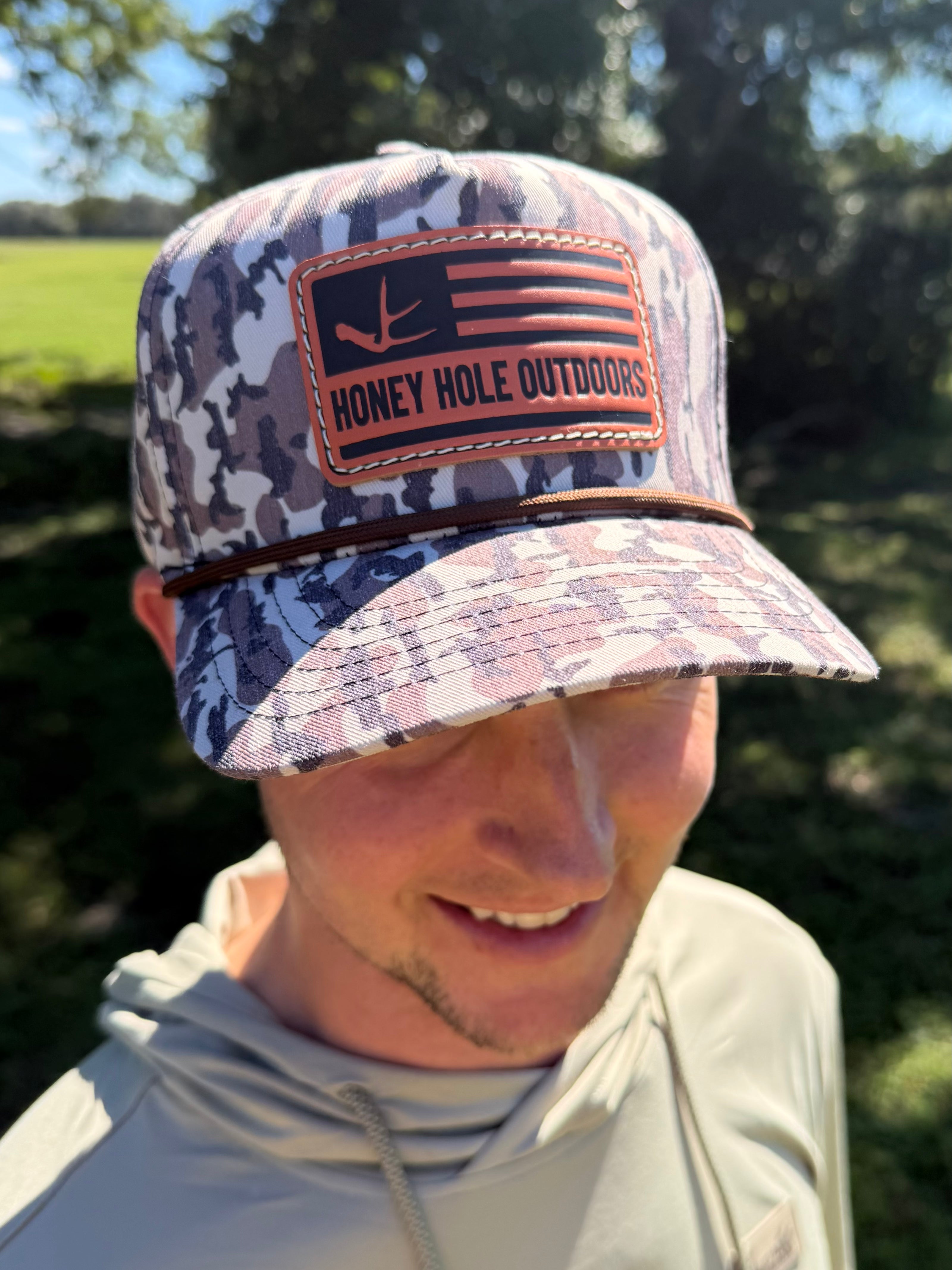 Camo Print Flat Bill