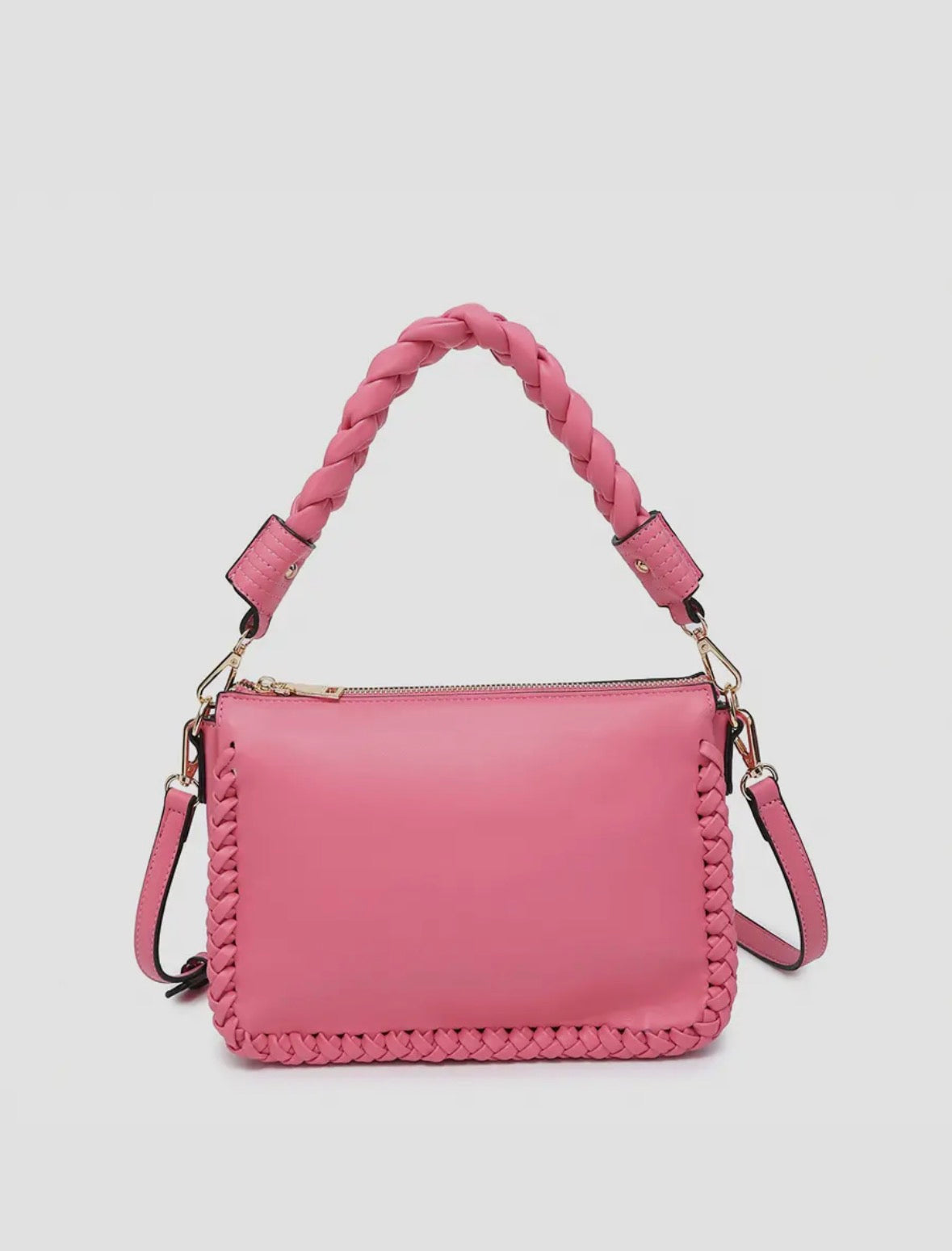 Braided Handle Shoulder Bag