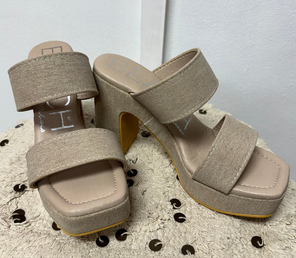 Gem Sand Platform Heel