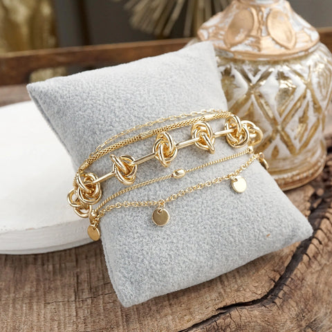 Chain Reaction Layer Bracelets