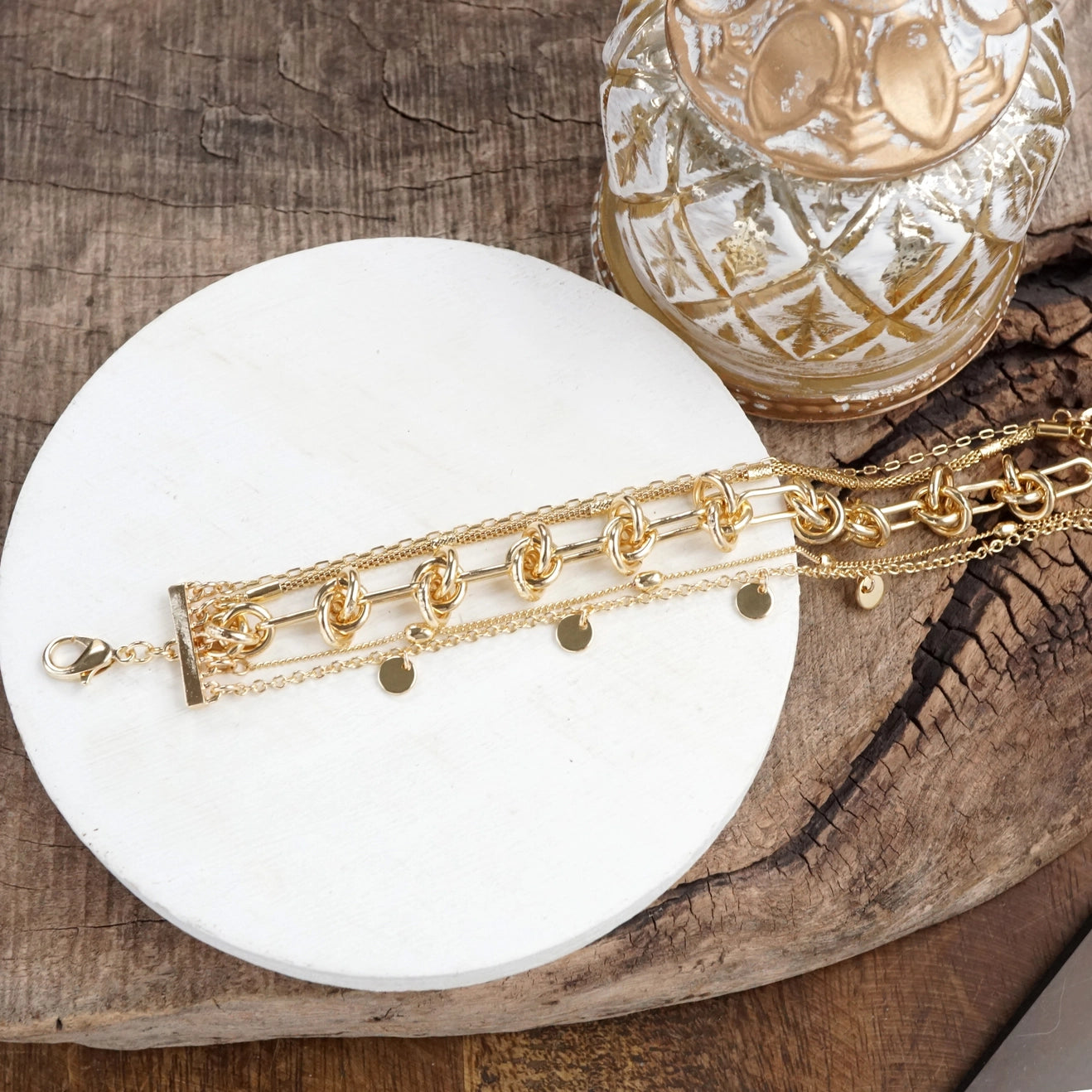 Chain Reaction Layer Bracelets