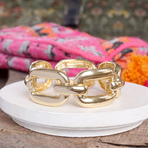Chunky Gold Chain Bangle