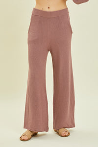 Plum Wide Leg Pants