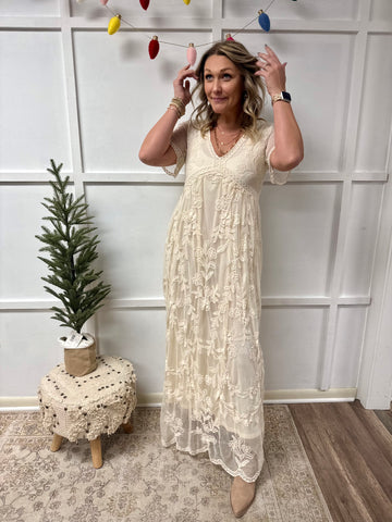 Ivory Lace Maxi