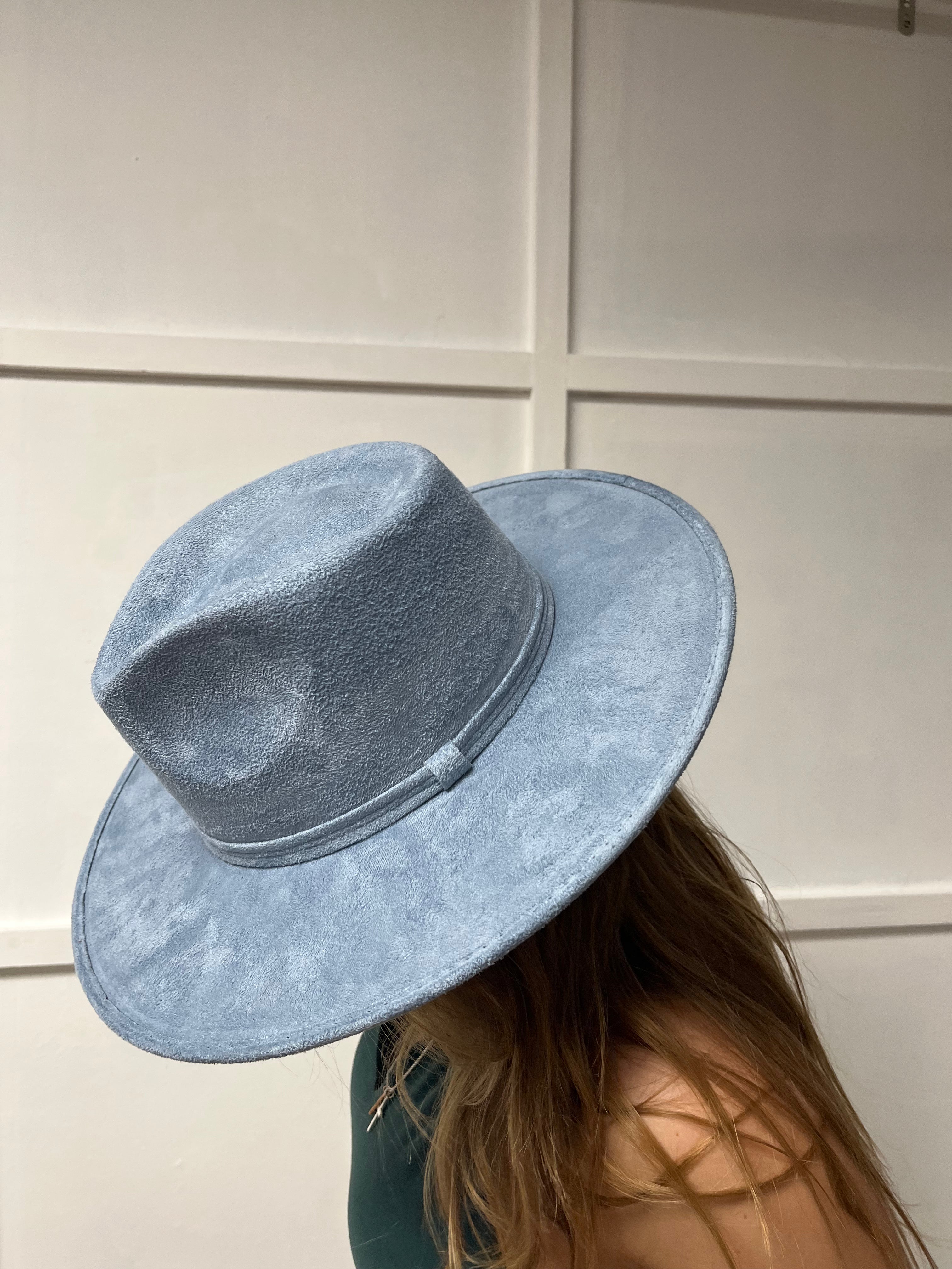 Velvet Flat Brim Fedoras