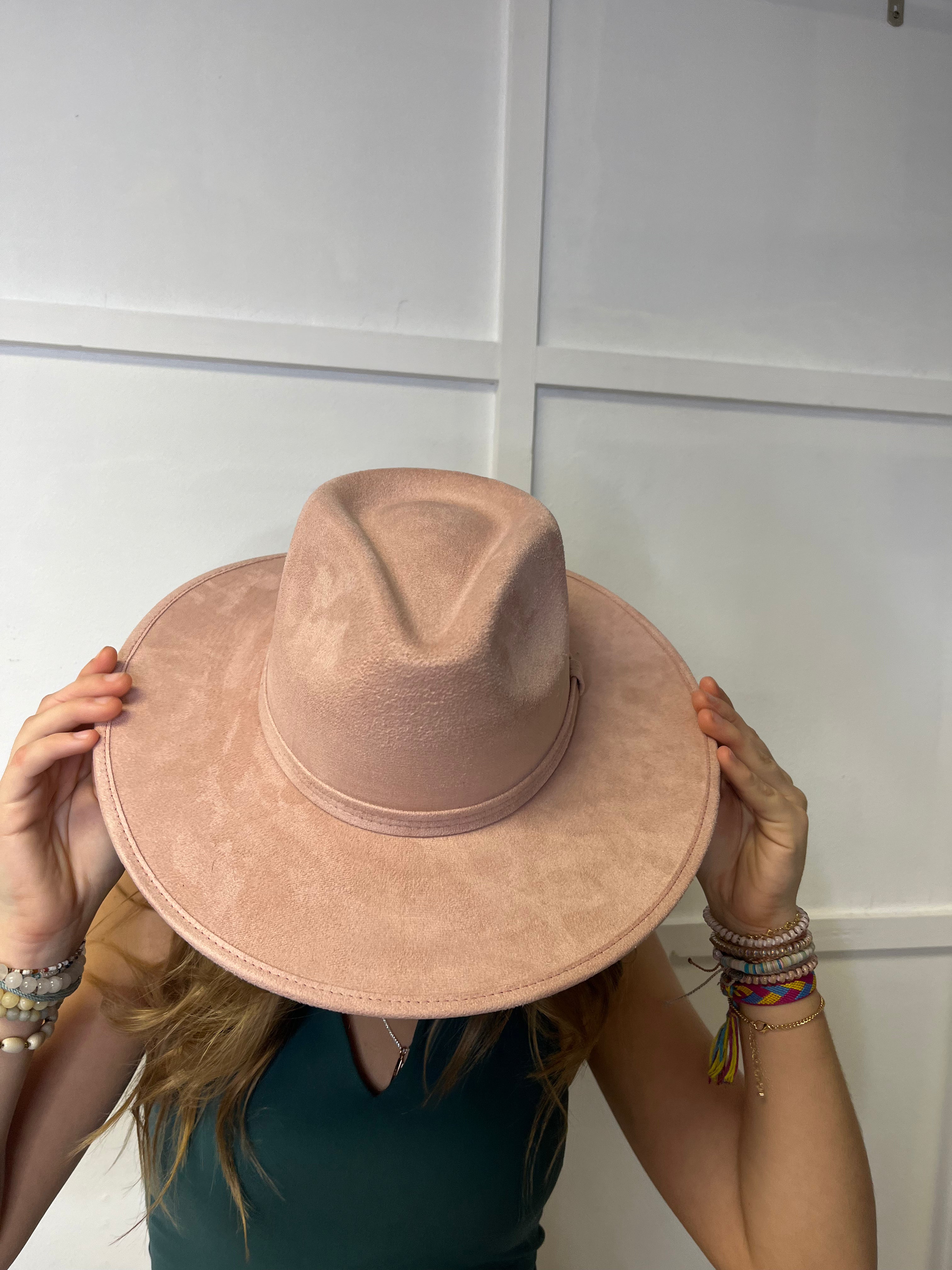Velvet Flat Brim Fedoras
