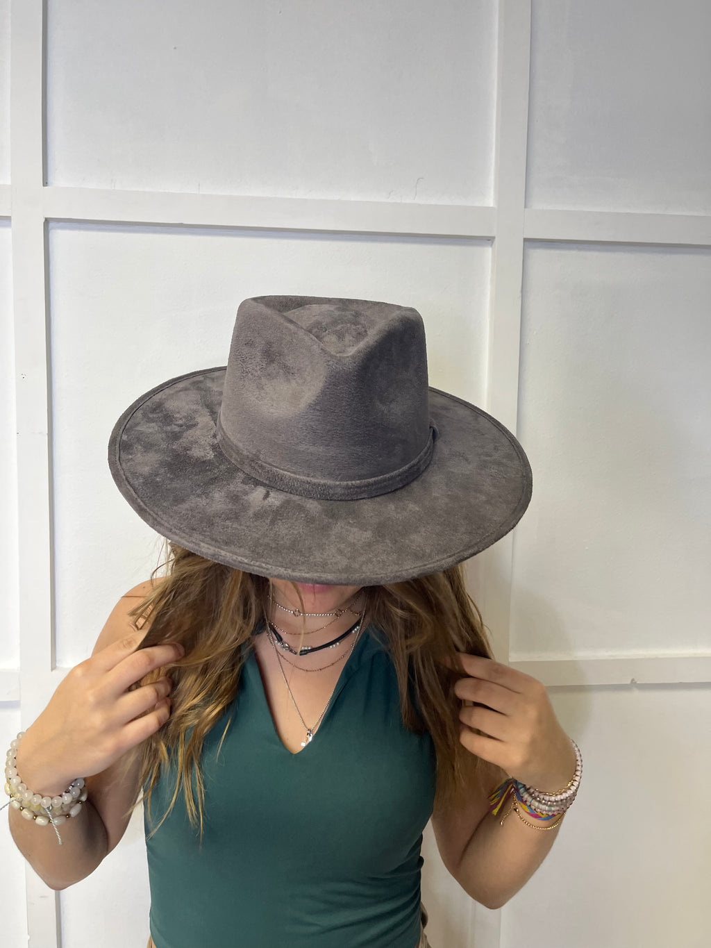 Velvet Flat Brim Fedoras