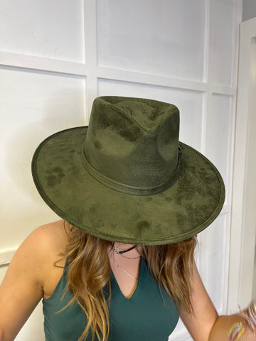 Velvet Flat Brim Fedoras