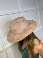 Velvet Flat Brim Fedoras
