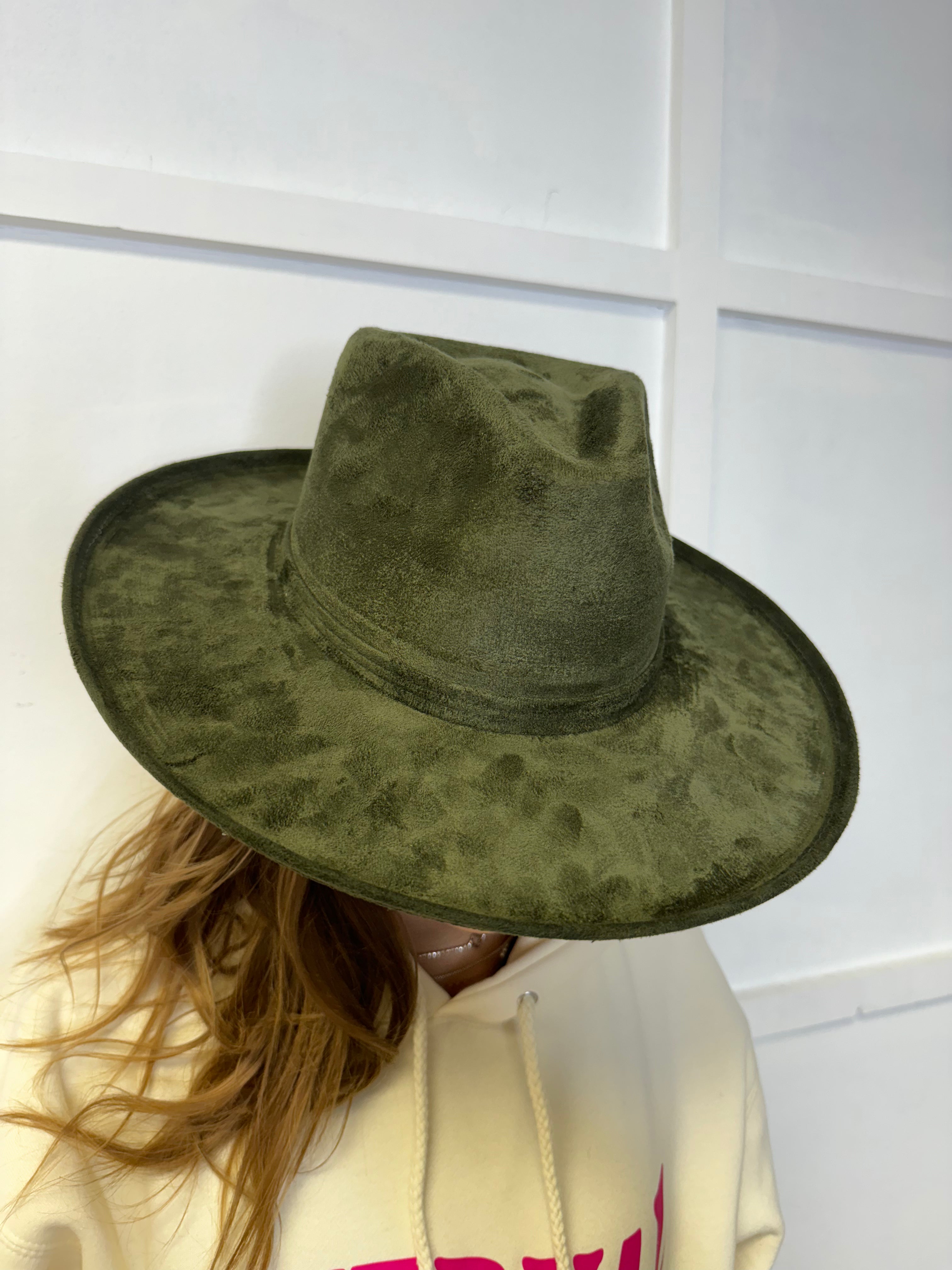 Velvet Curved Brim Fedoras