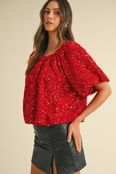 Ruby Sparkle Blouse