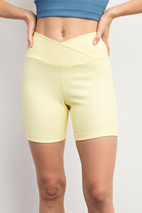 Lemon Cream Biker Shorts
