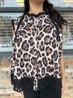 Honey Latte Leopard Blouse